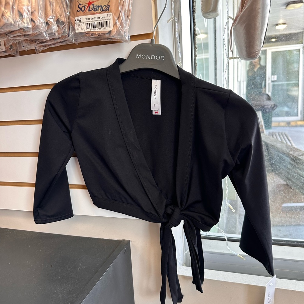 Mondor Black Ballet Wrap Top